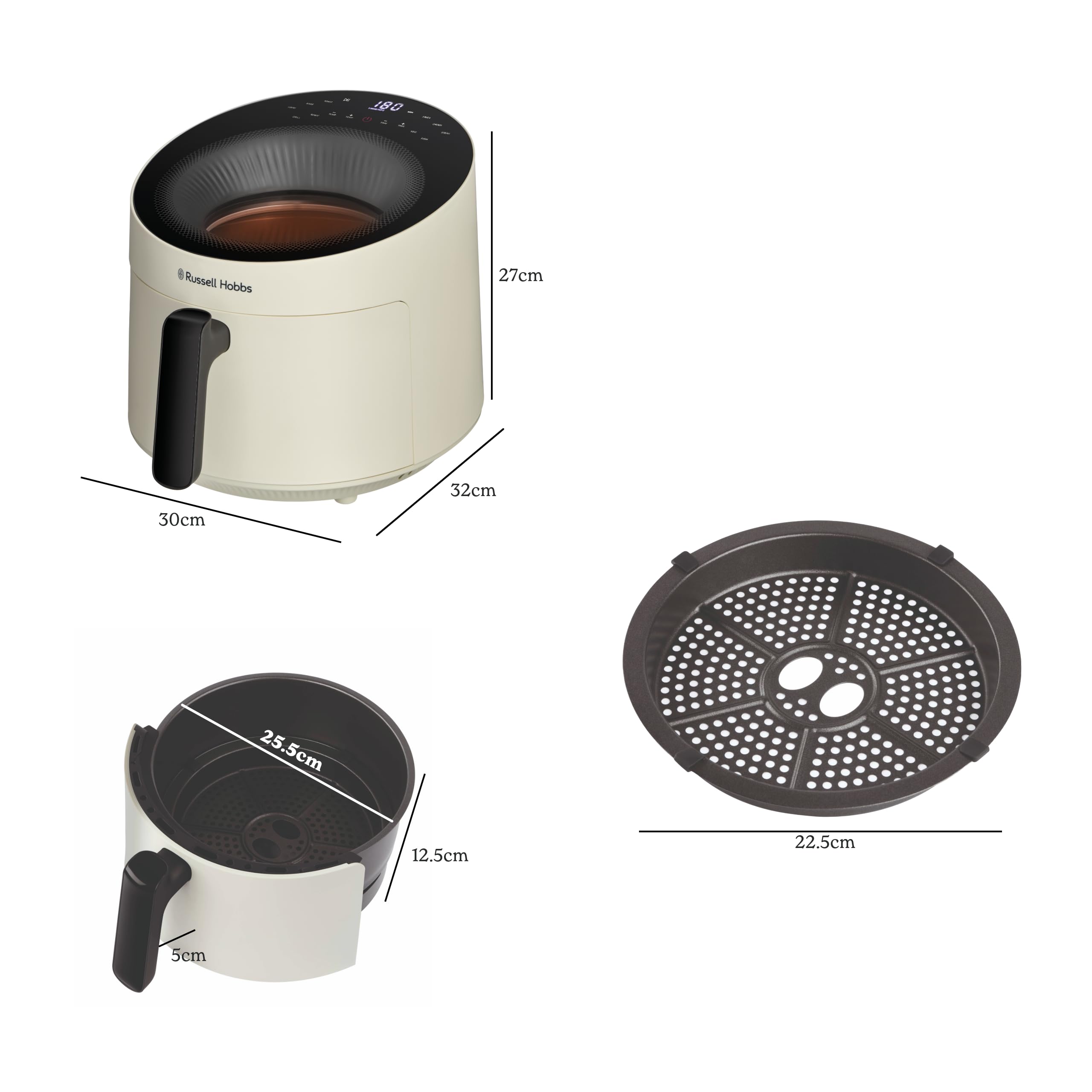 russell-hobbs-satisfry-hei-luftfritteuse-5-l-creme-10-programme image 8