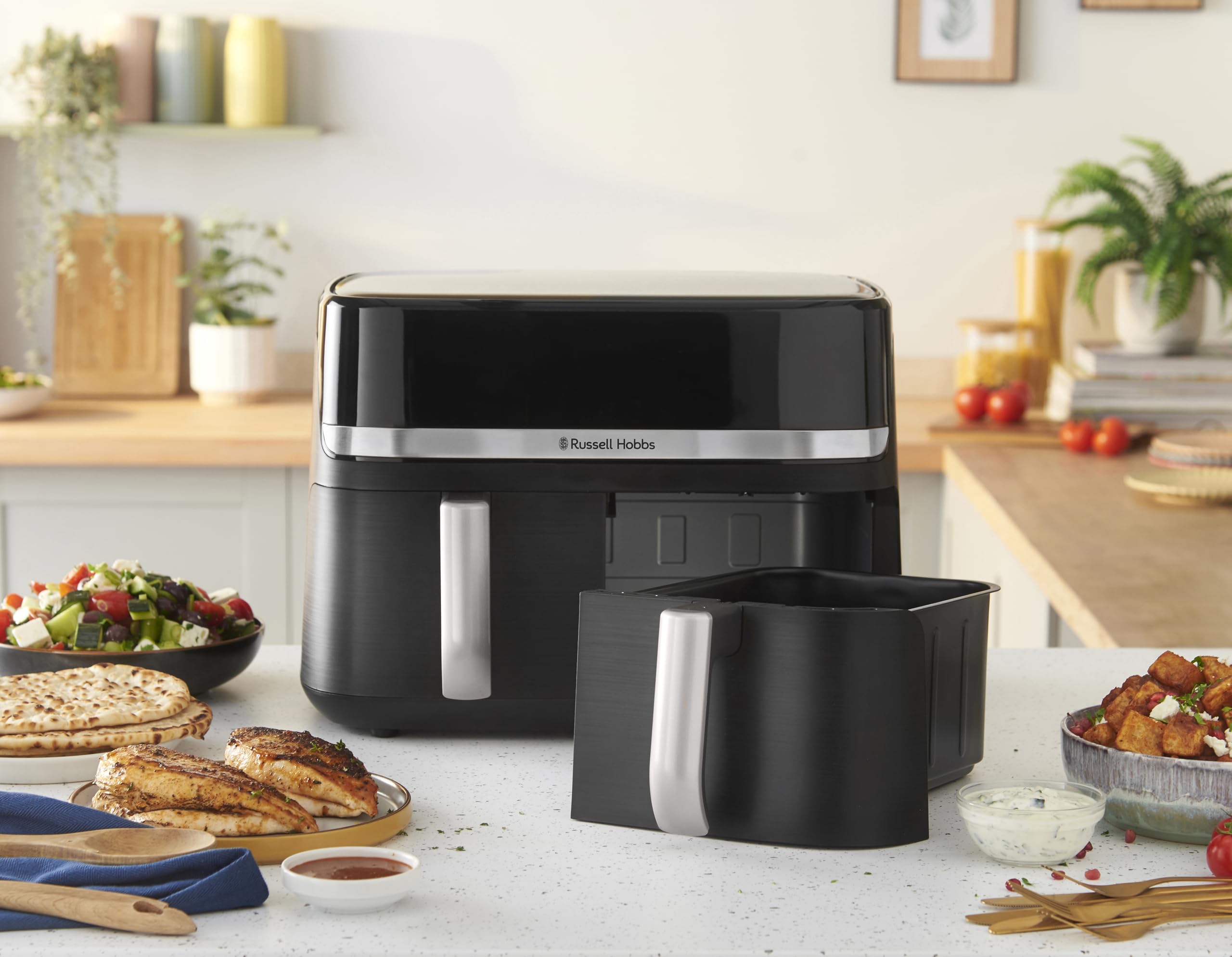 russell-hobbs-satisfry-9l-hei-luftfritteuse-doppelkammer-2800w image 8