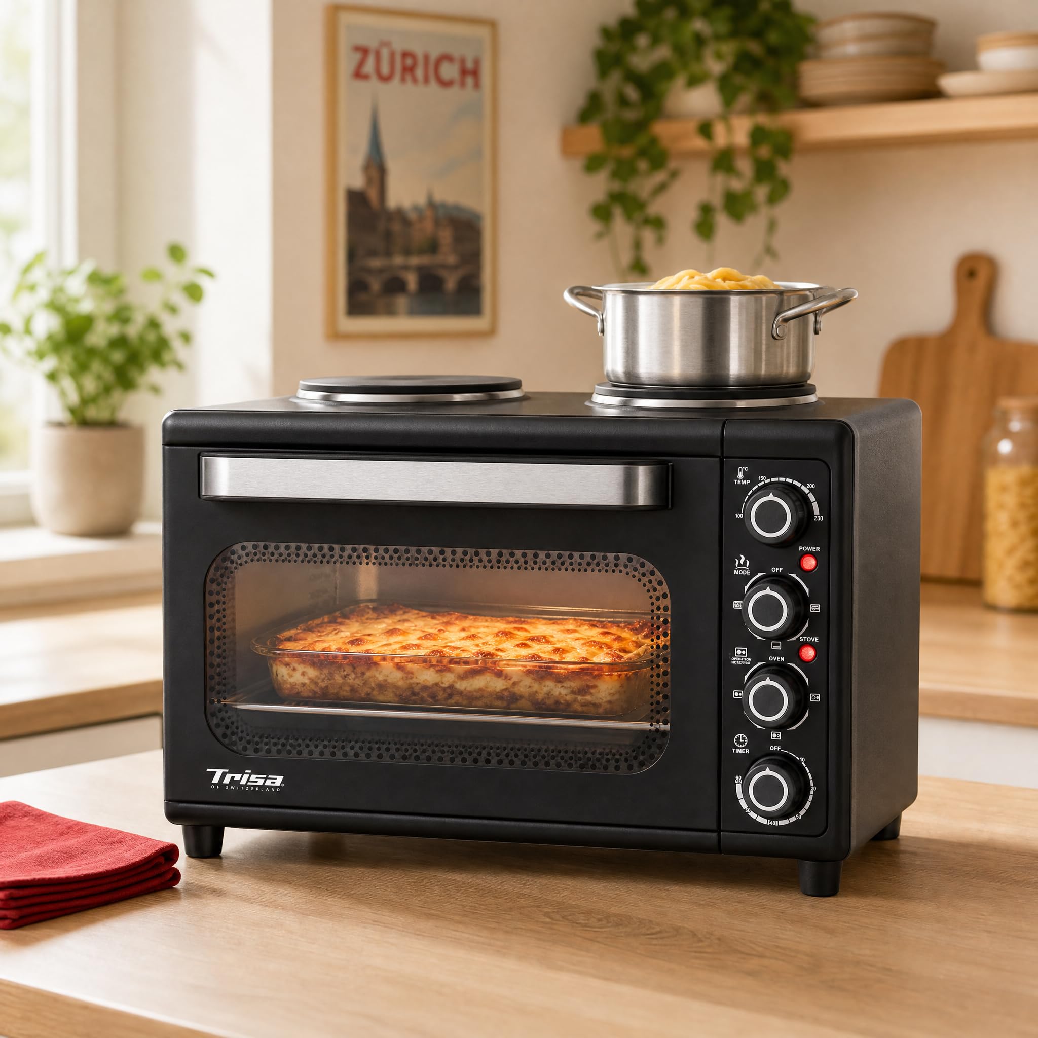 trisa-pizza-mio-minibackofen-30l-mit-kochplatten image 2