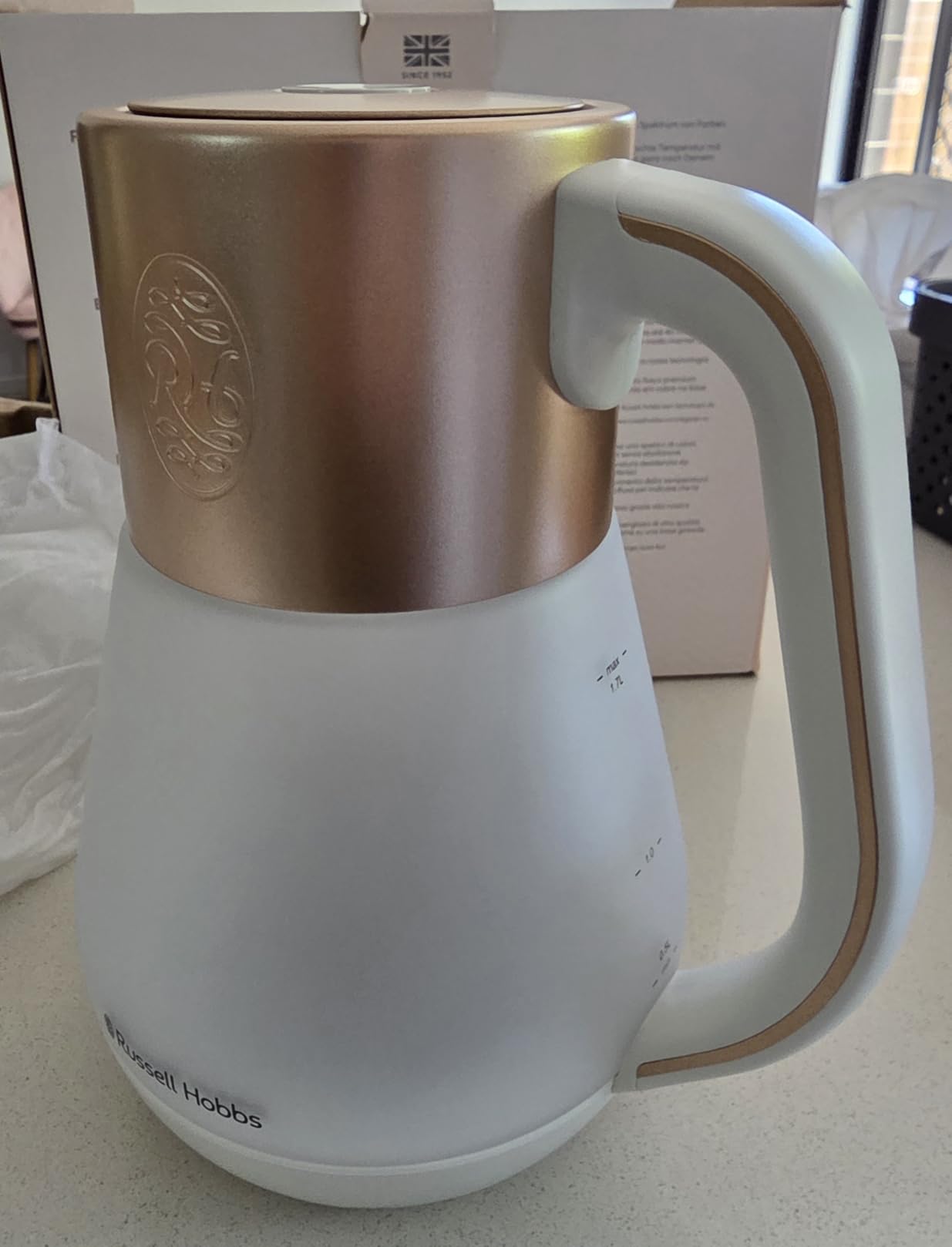 Milchglas fleckig