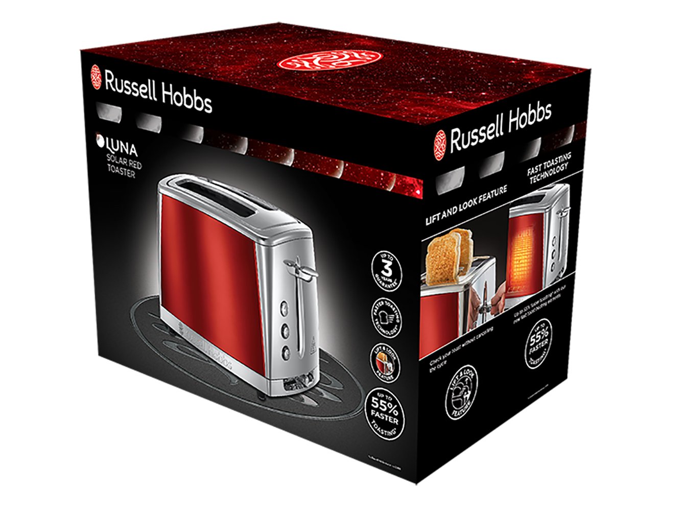 russell-hobbs-luna-toaster-2-scheiben-rot-23220-56 image 2
