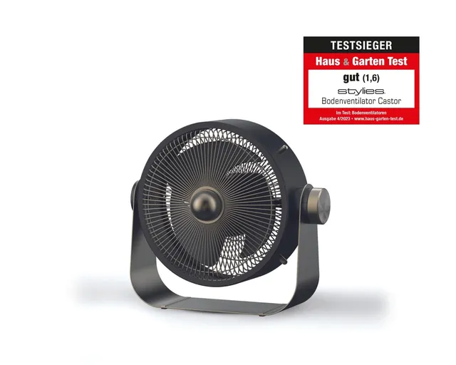 koenig-alassio-castor-bodenventilator-anthrazit-metall-leise image 1
