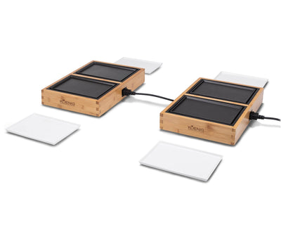 koenig-dinner-for-4-tischgrill-bambus-antihaft-4-platten image 3