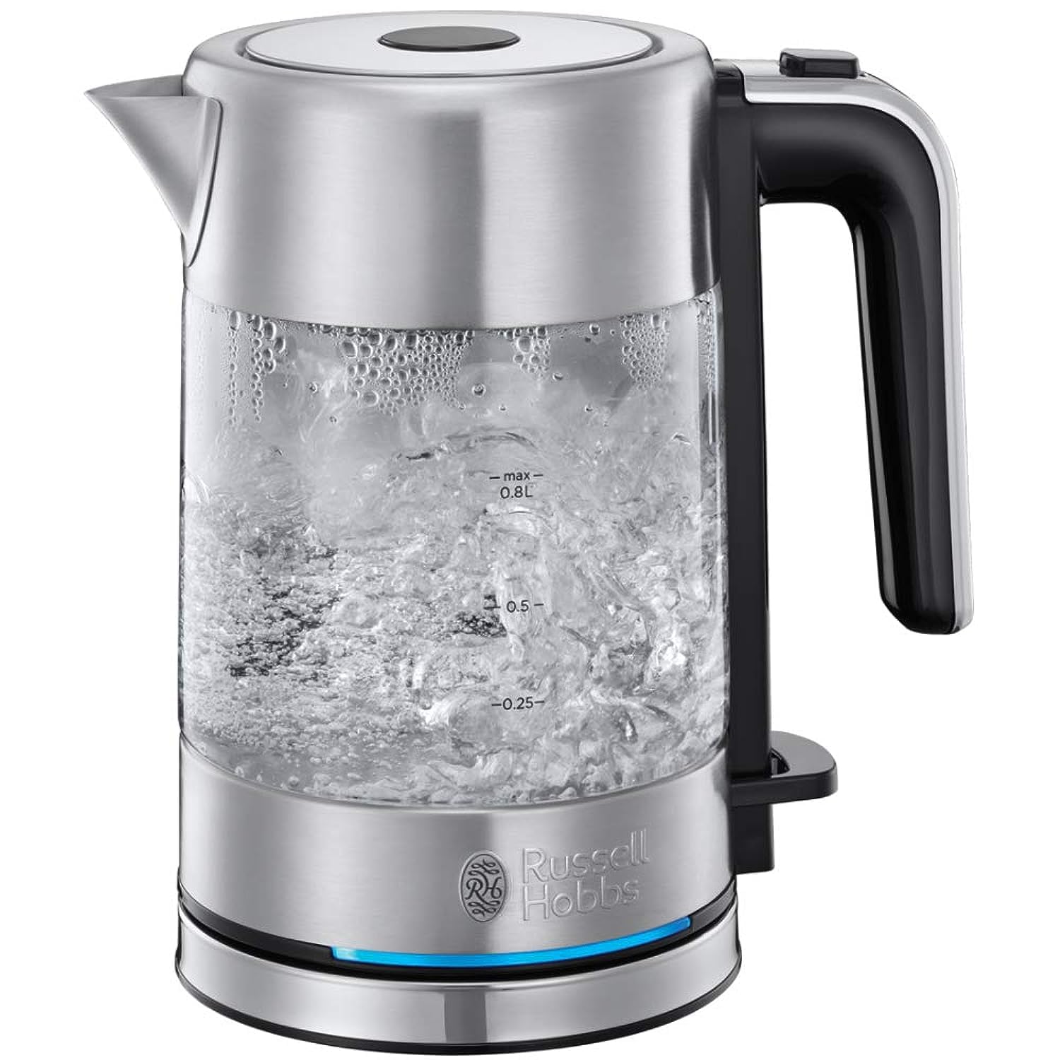 russell-hobbs-compact-home-wasserkocher-0-8-l-glas-edelstahl image 1