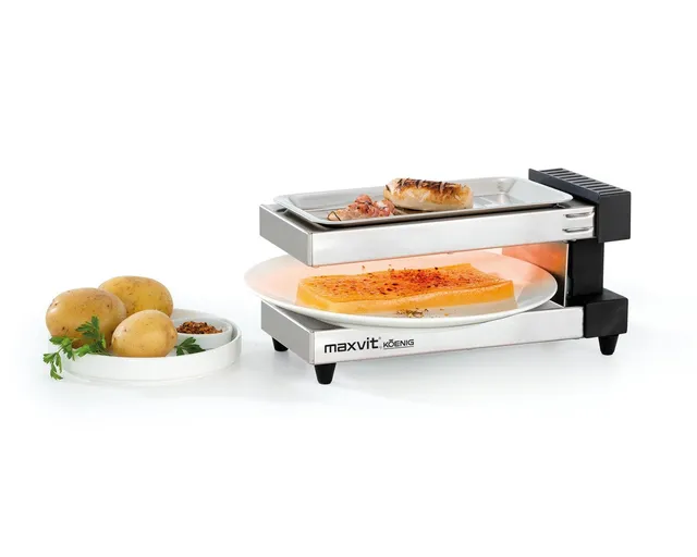 koenig-gourmet-maxvit-teller-raclette-edelstahl-350w image 1