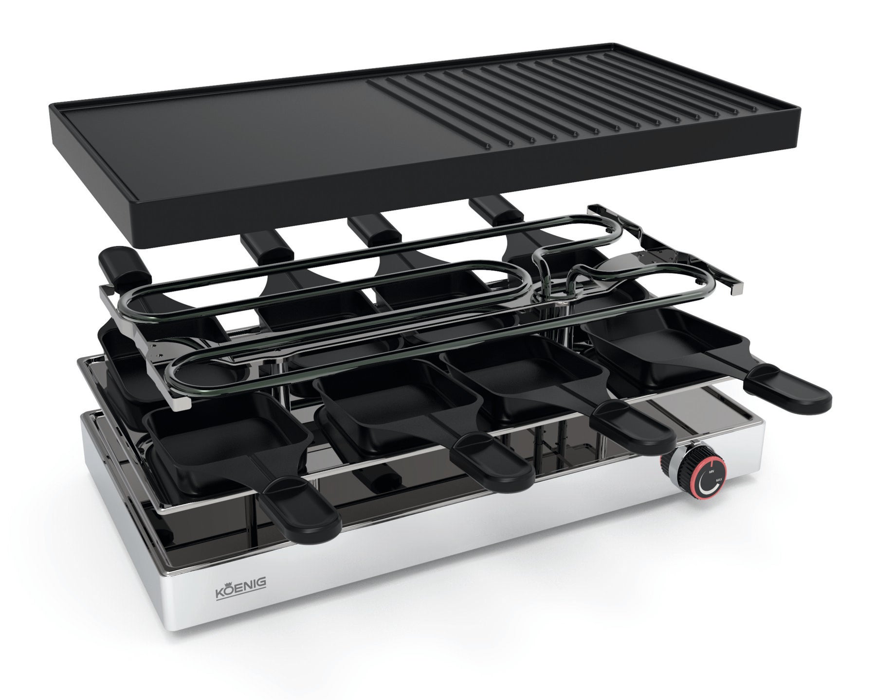 koenig-elegance-raclette-grill-8-personen-plancha image 3