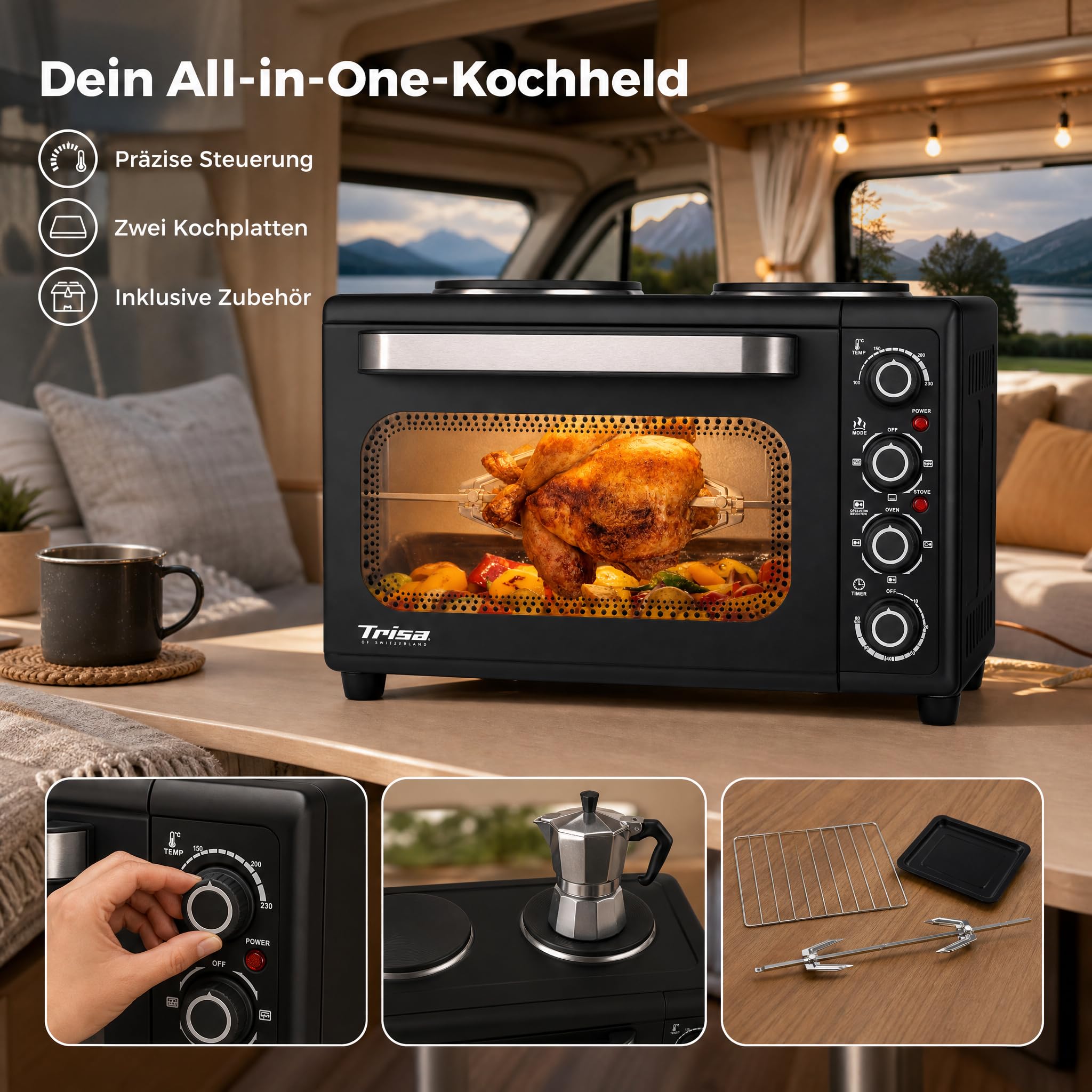 trisa-pizza-mio-minibackofen-30l-mit-kochplatten image 5