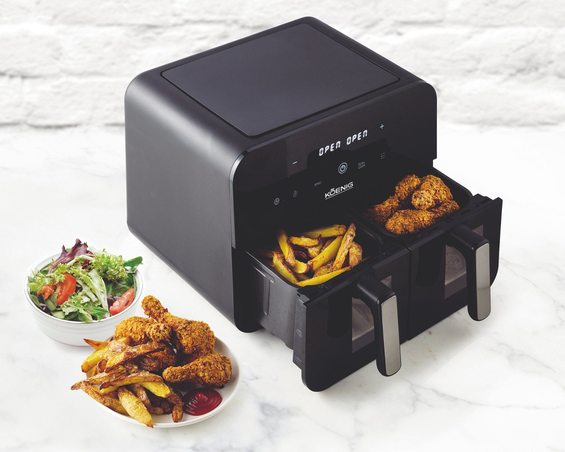 koenig-quick-pure-5-doppel-heissluftfritteuse-9-liter image 6