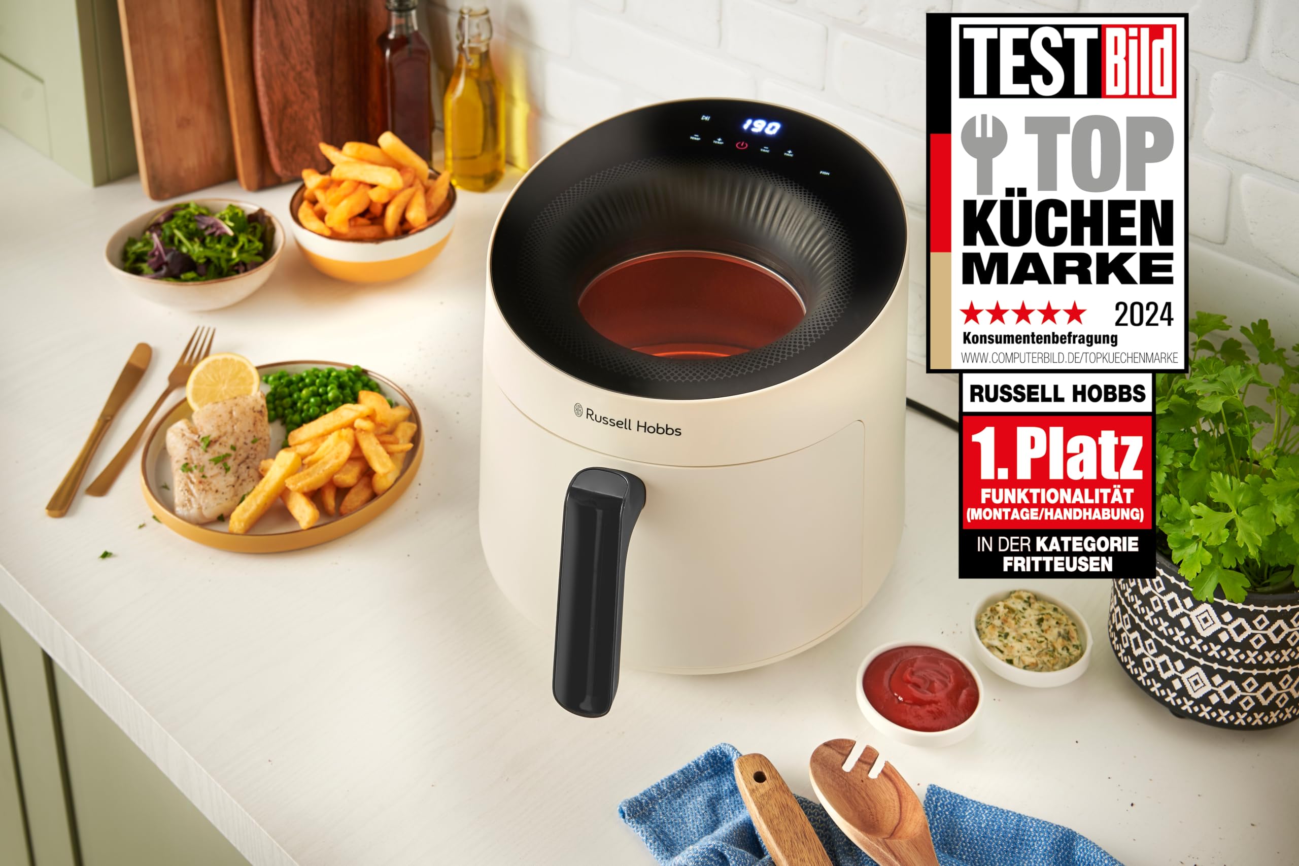 russell-hobbs-satisfry-hei-luftfritteuse-5-l-creme-10-programme image 2