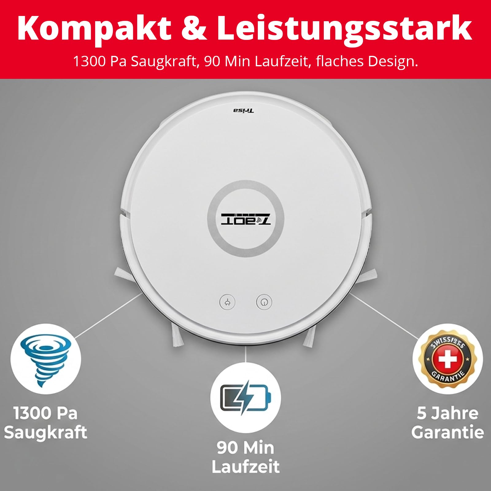trisa-t-bot-lite-saugroboter-mit-fernbedienung-und-hepa-filter image 4
