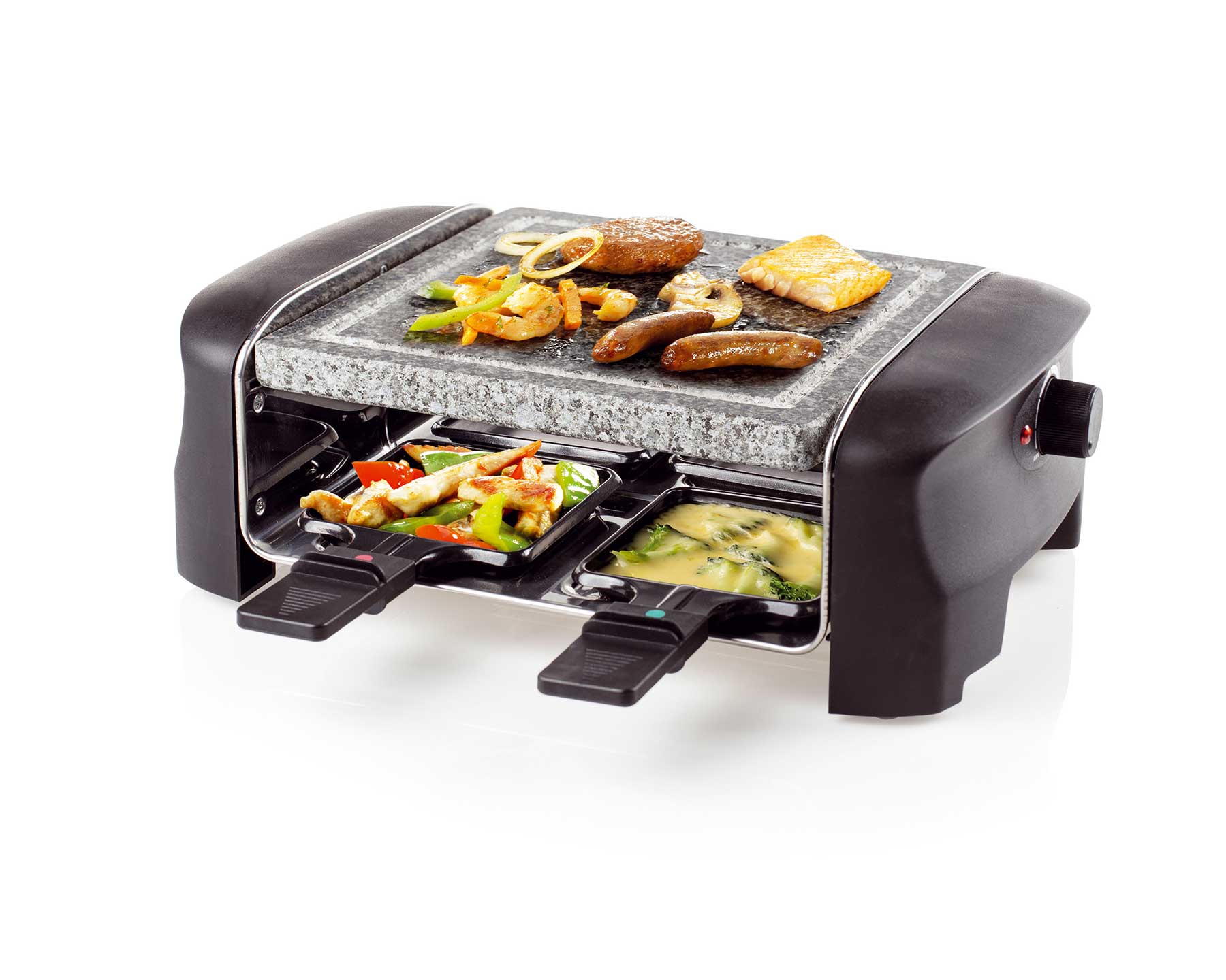 koenig-gourmet-raclette-grill-mit-stein-4er-600w image 2