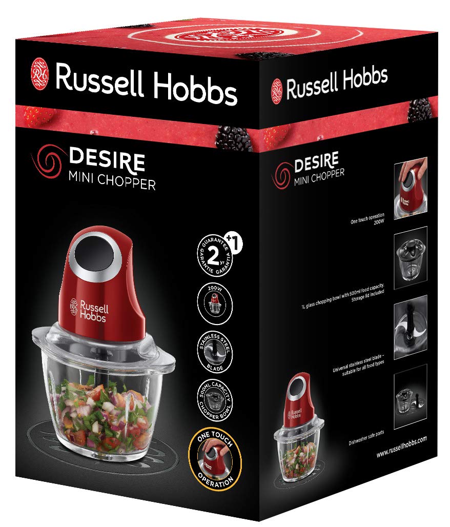 russell-hobbs-desire-mini-zerkleinerer-500-ml-rot-glas image 2