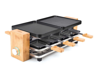 koenig-bamboo-raclette-grill-8-personen-1200-w-wendegrillplatte image 2