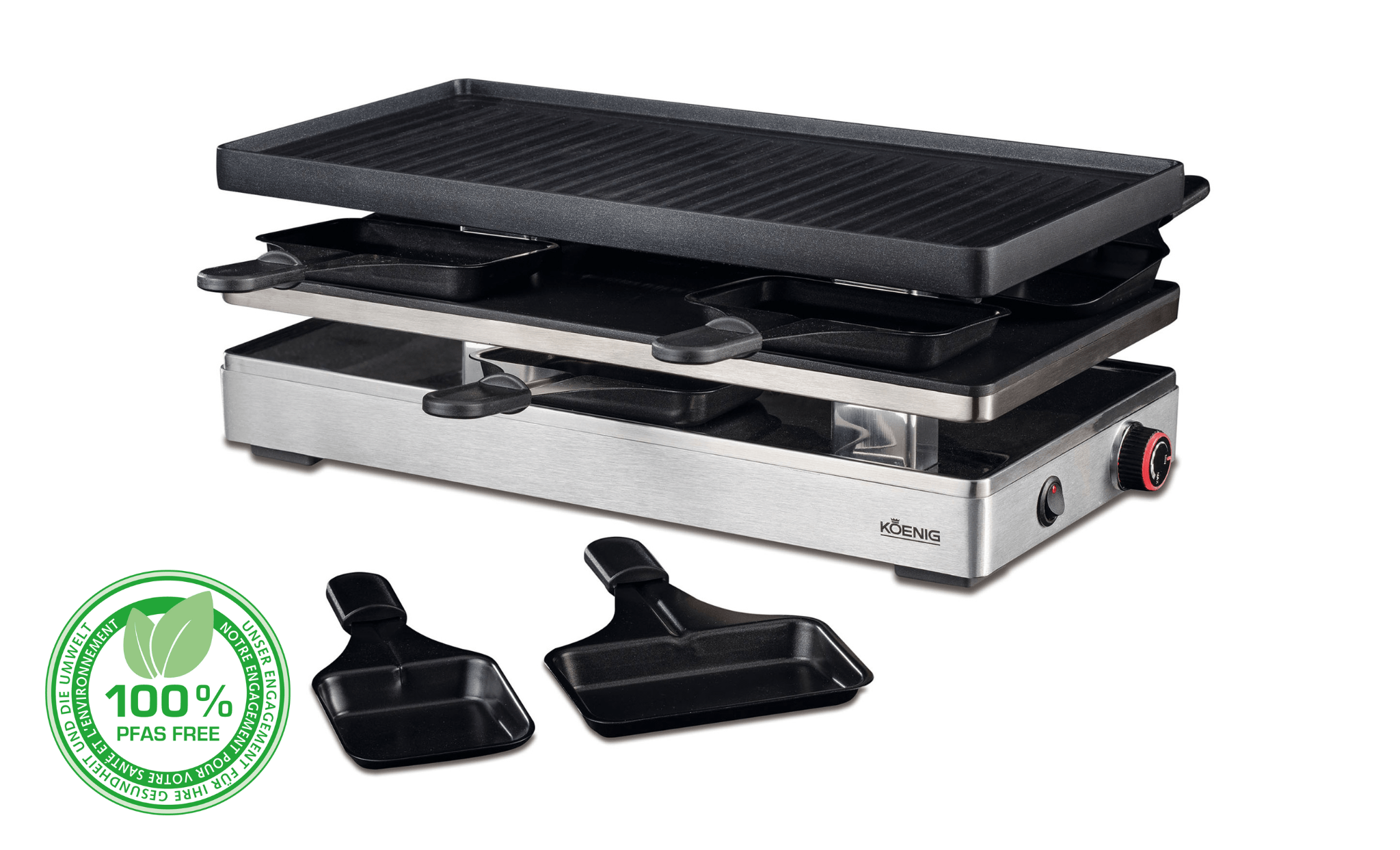 koenig-gourmet-pizza-raclette-grill-4in1-8-pf-nnchen image 8