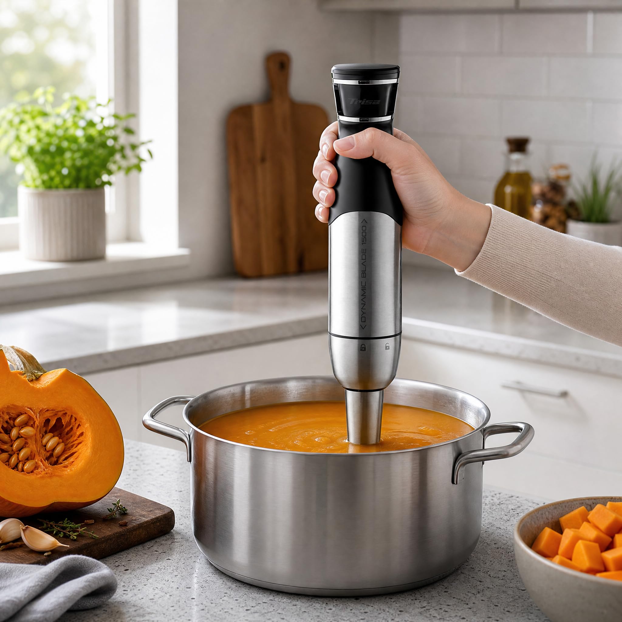 trisa-dynamic-blade-stabmixer-set-1500w-4-in-1-edelstahl image 2