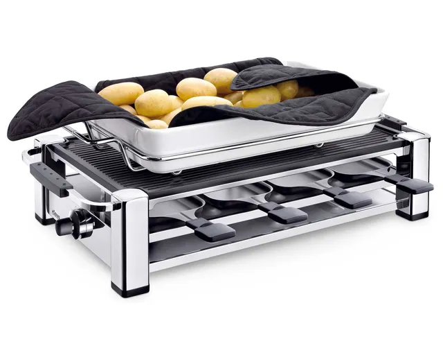 koenig-gourmet-raclette-grill-8-personen-kartoffelw-rmer image 1