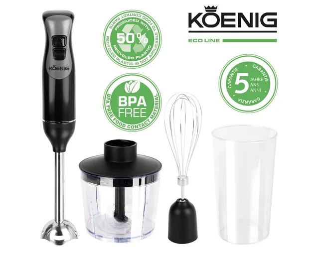 koenig-eco-line-stabmixer-set-4-in-1-600-w image 1