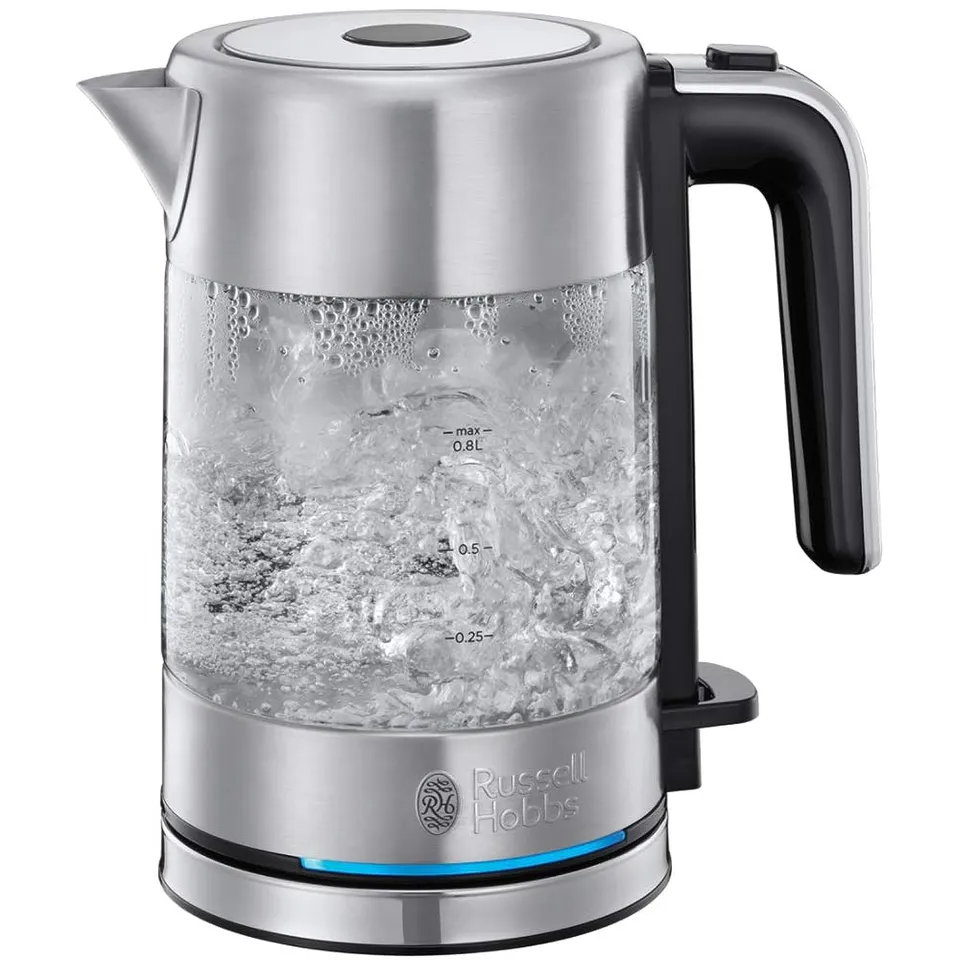 russell-hobbs-compact-home-wasserkocher-0-8-l-glas-edelstahl image 1