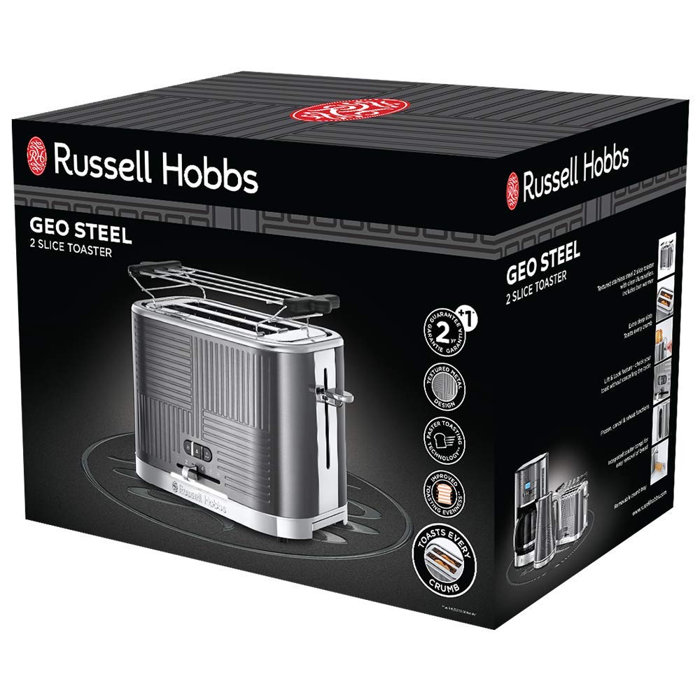 russell-hobbs-geo-steel-toaster-2-scheiben-grau-br-tchenaufsatz image 2