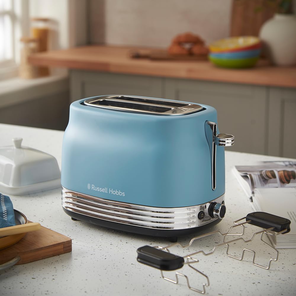 russell-hobbs-hanley-toaster-blau-2-scheiben-edelstahl-retro image 2