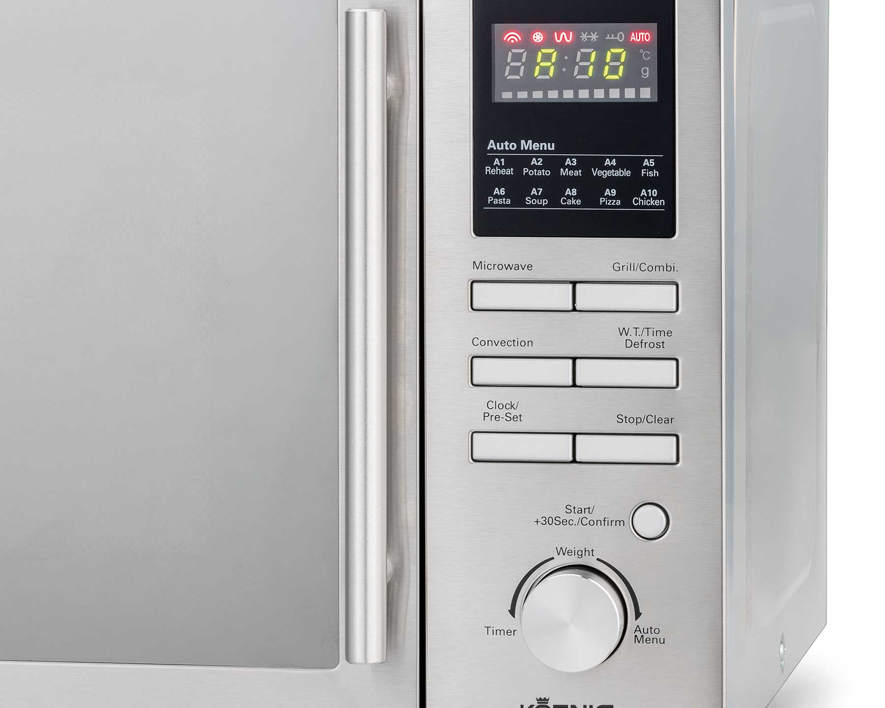koenig-elegance-mikrowelle-3-in-1-25-l-edelstahl image 4