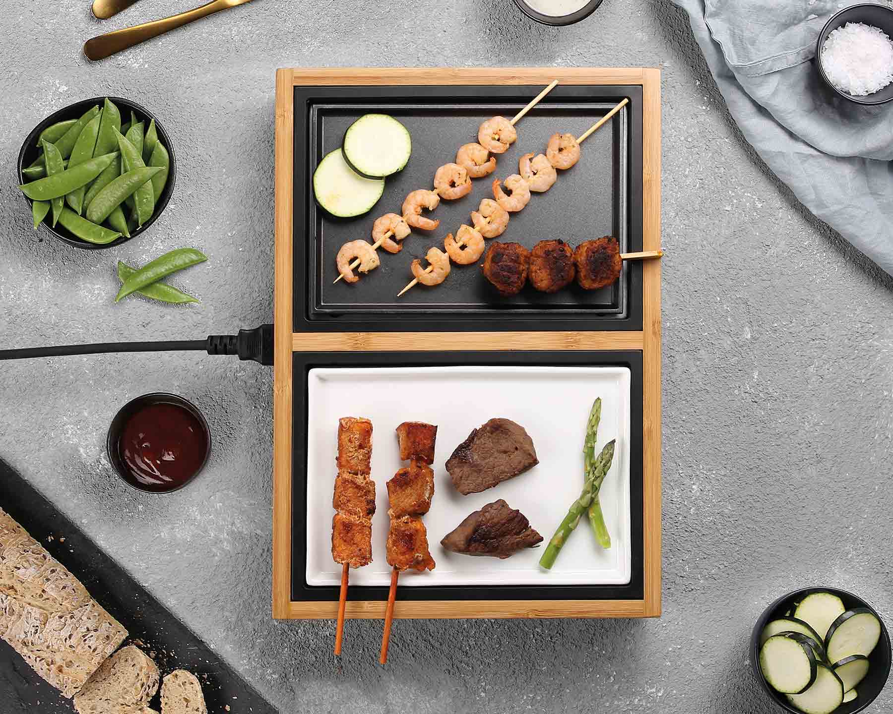 koenig-dinner-for-2-tischgrill-bambus-2-personen image 2