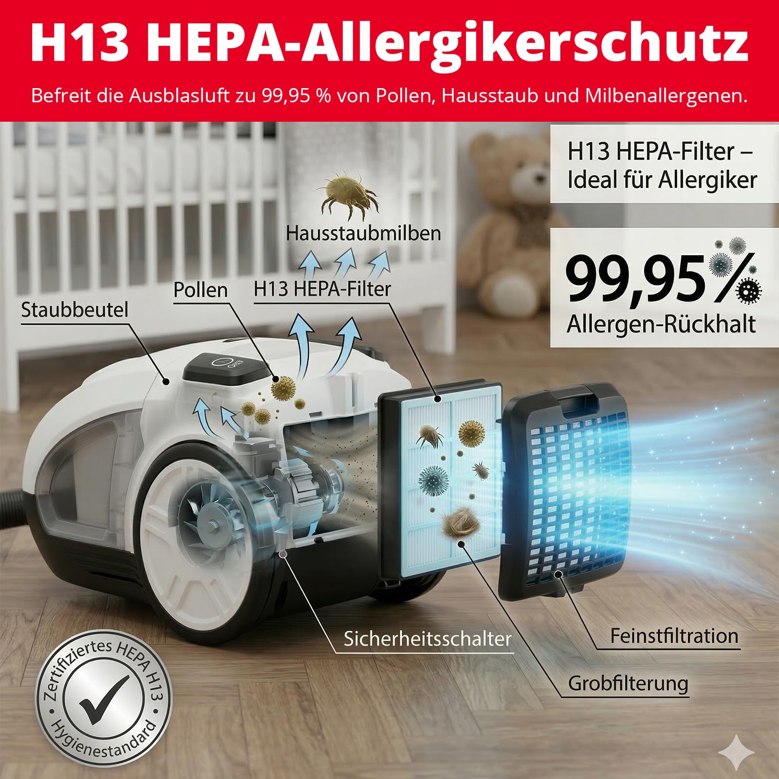 trisa-classic-clean-t6601-staubsauger-mit-beutel-hepa image 4