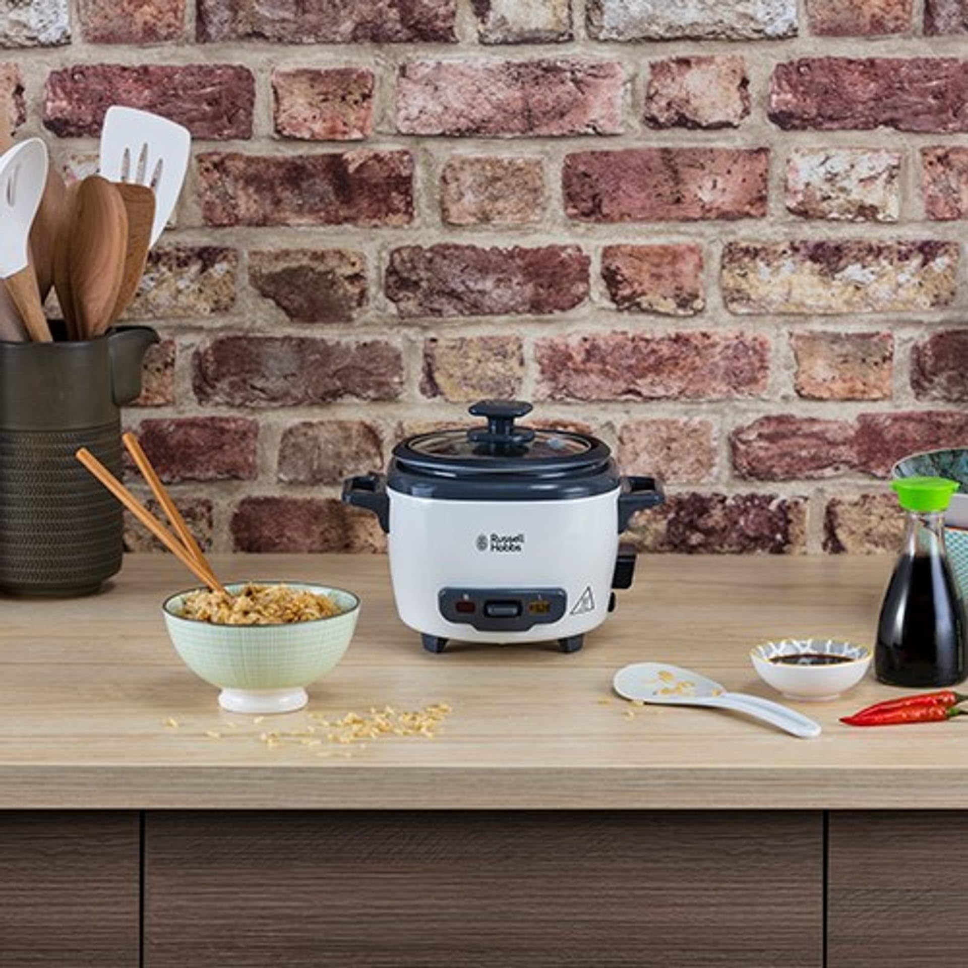 russell-hobbs-cook-home-reiskocher-0-4l-mini-mit-dampfgarer image 4