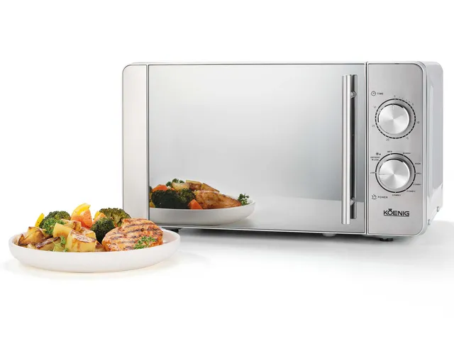 koenig-elegance-mikrowelle-classic-20-l-grill-silber image 1