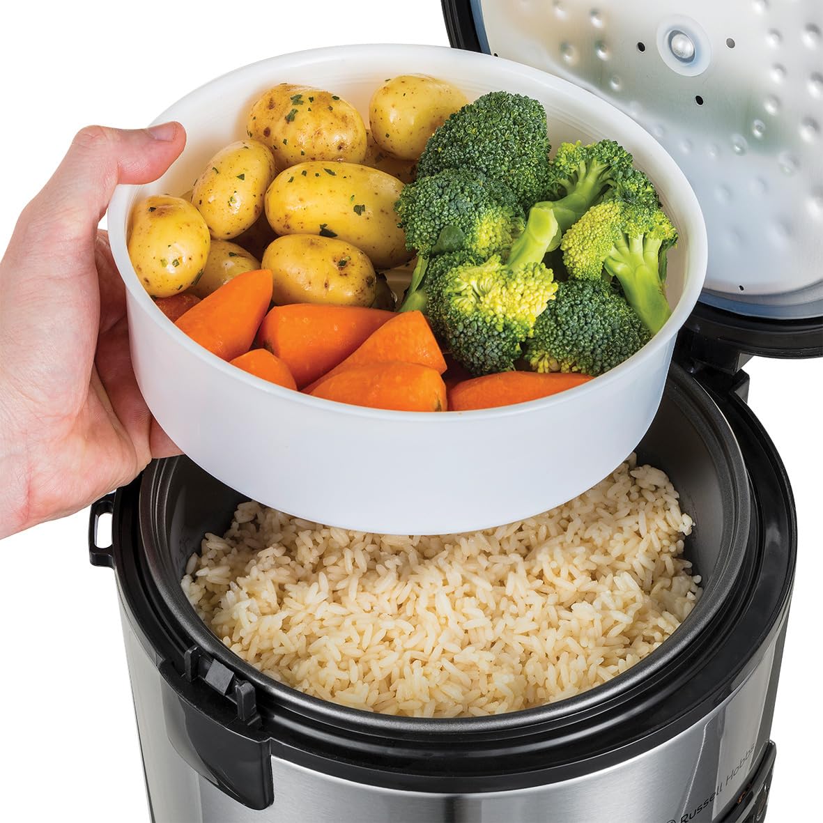 russell-hobbs-cook-home-27080-56-reiskocher-1-2l-mit-dampfgarer image 7