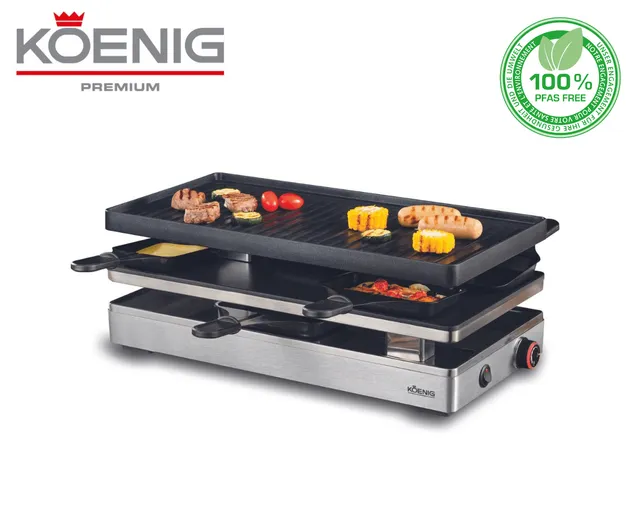 koenig-gourmet-4-in-1-pizza-raclette-grill-cr-pes image 1