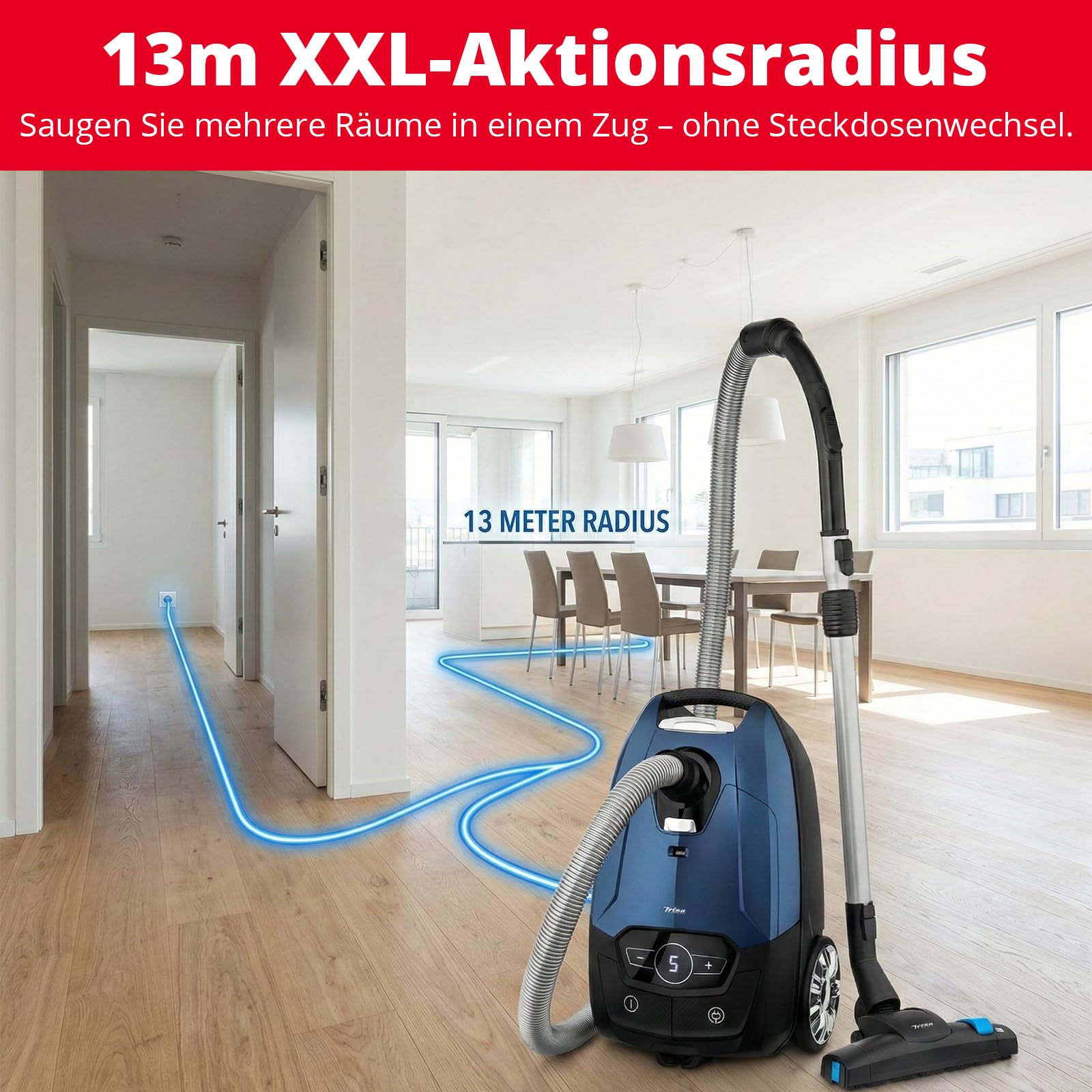 trisa-professional-clean-bodenstaubsauger-beutel-blau-hepa image 3