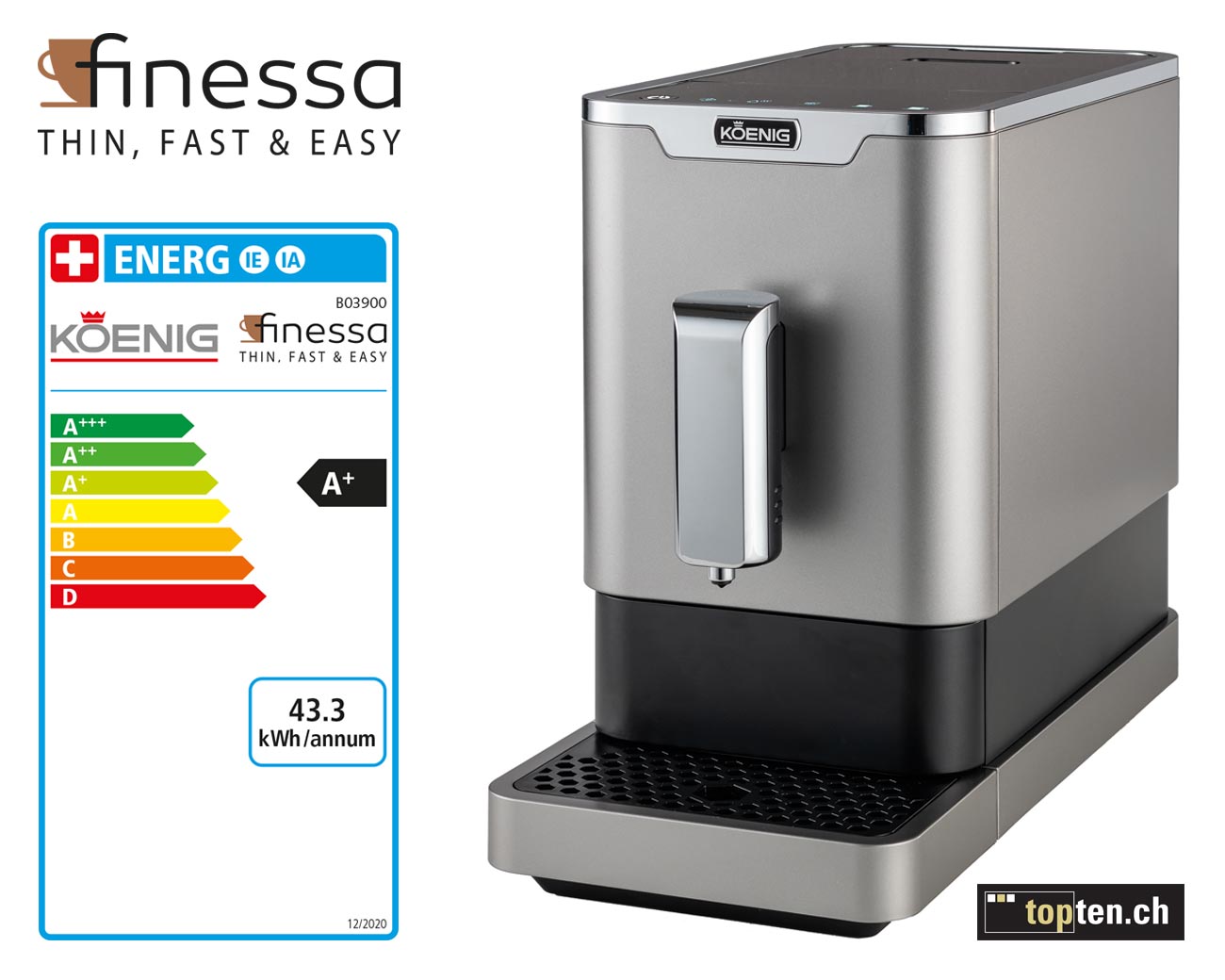 koenig-finessa-kaffeevollautomat-silber-schwarz-a image 2