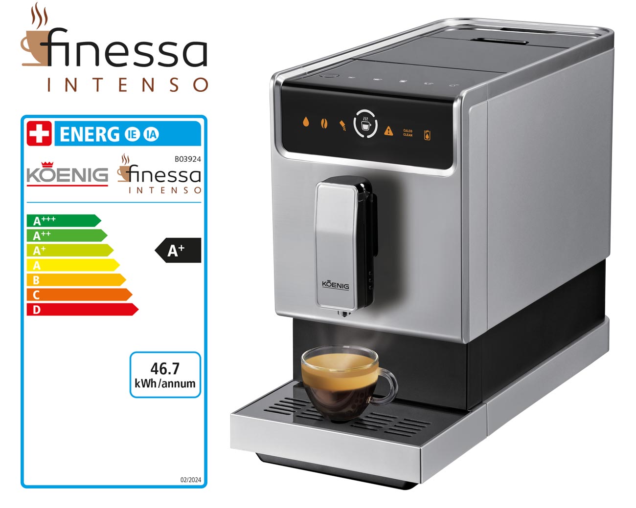 koenig-finessa-intenso-kaffeevollautomat-18cm-kegelmahlwerk image 2