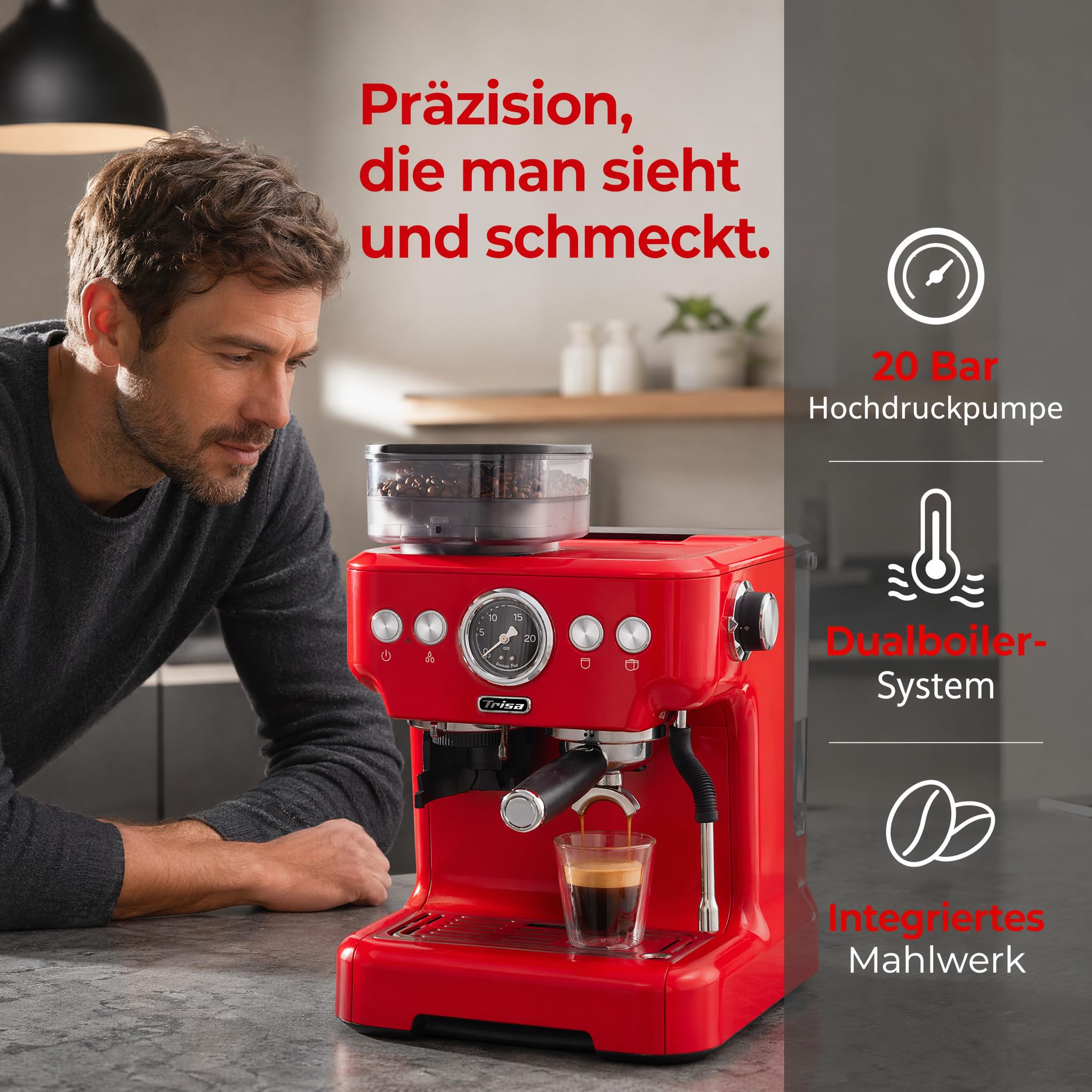 trisa-barista-plus-siebtr-germaschine-mit-mahlwerk-rot-20-bar image 5