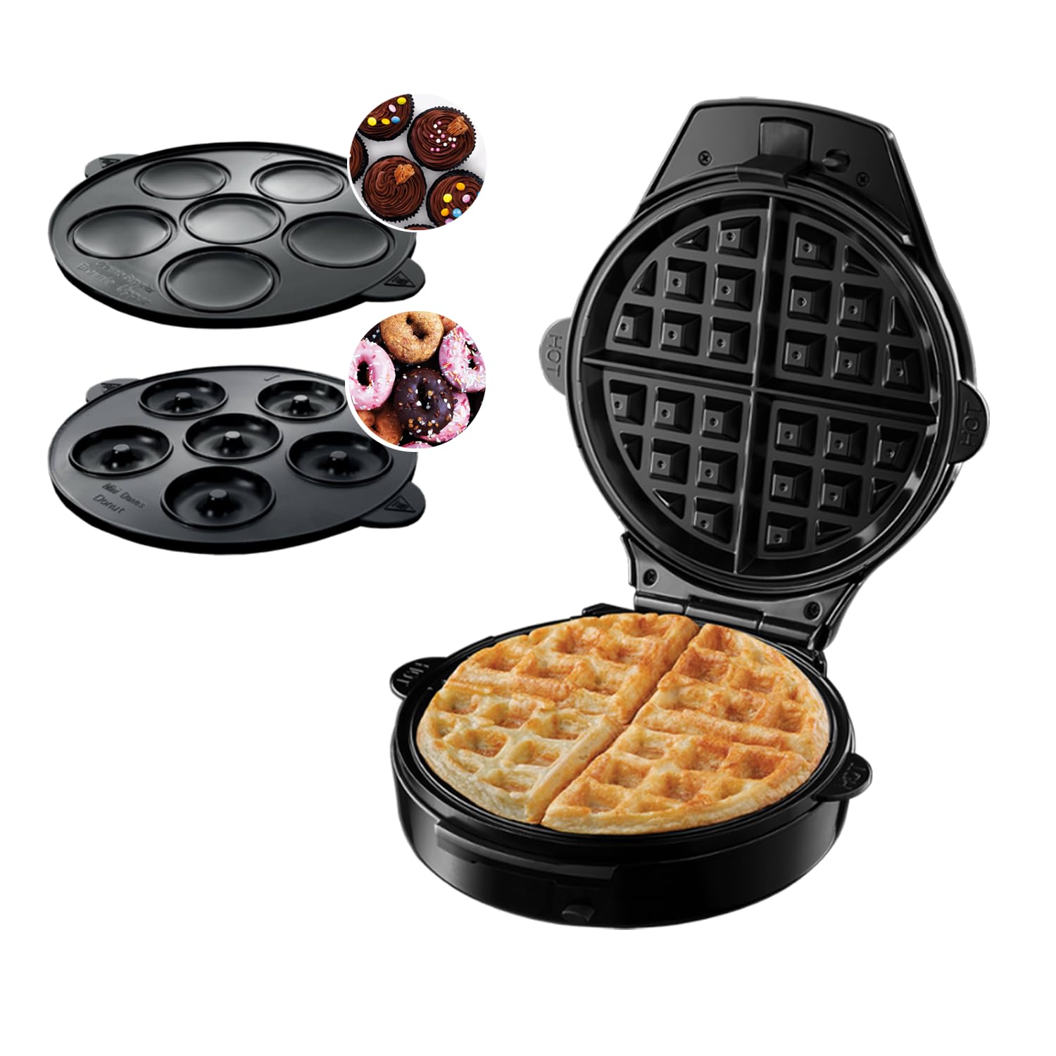 russell-hobbs-fiesta-3in1-waffeleisen-rot-900w-wechselplatten image 1
