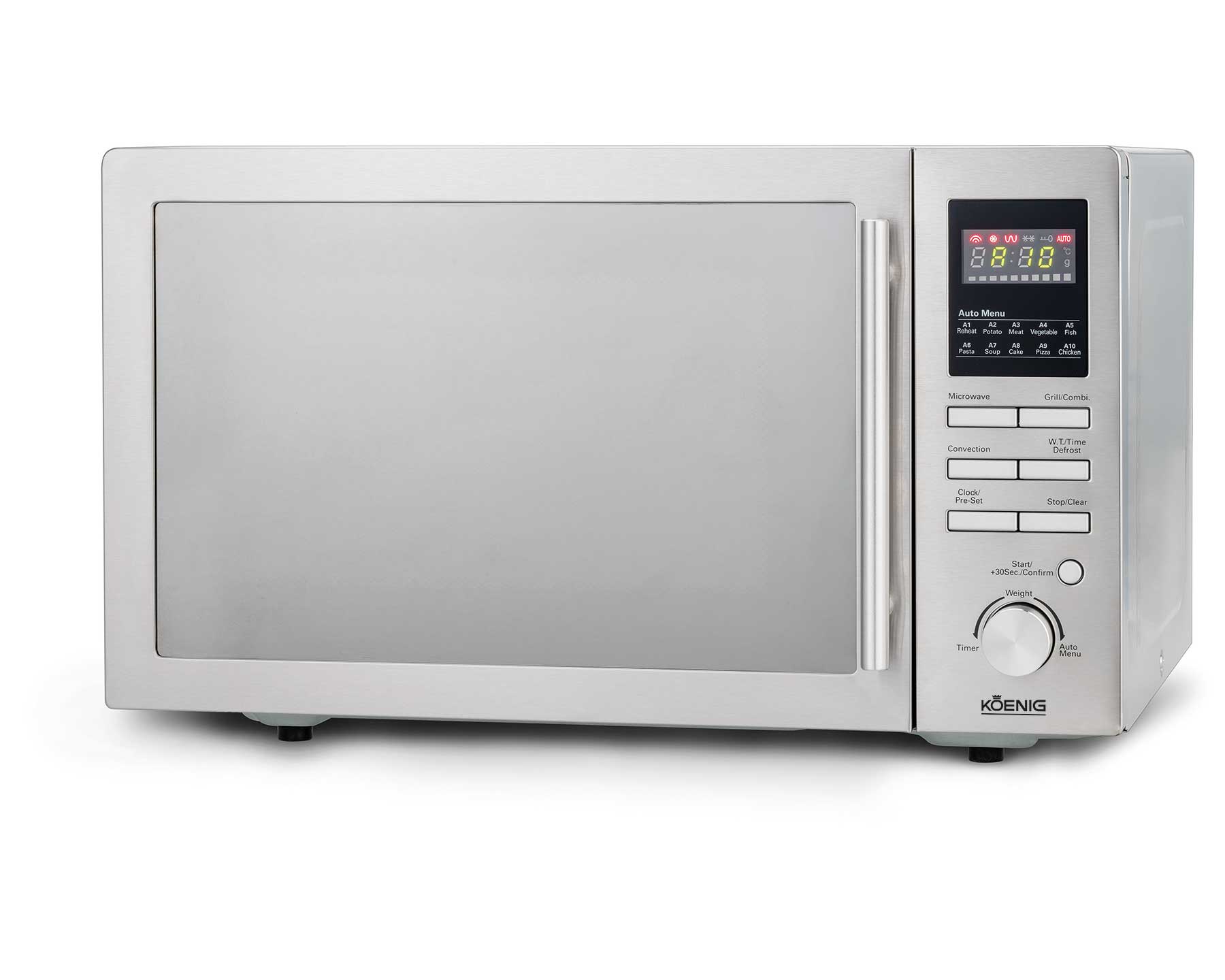 koenig-elegance-mikrowelle-3-in-1-25-l-edelstahl image 2