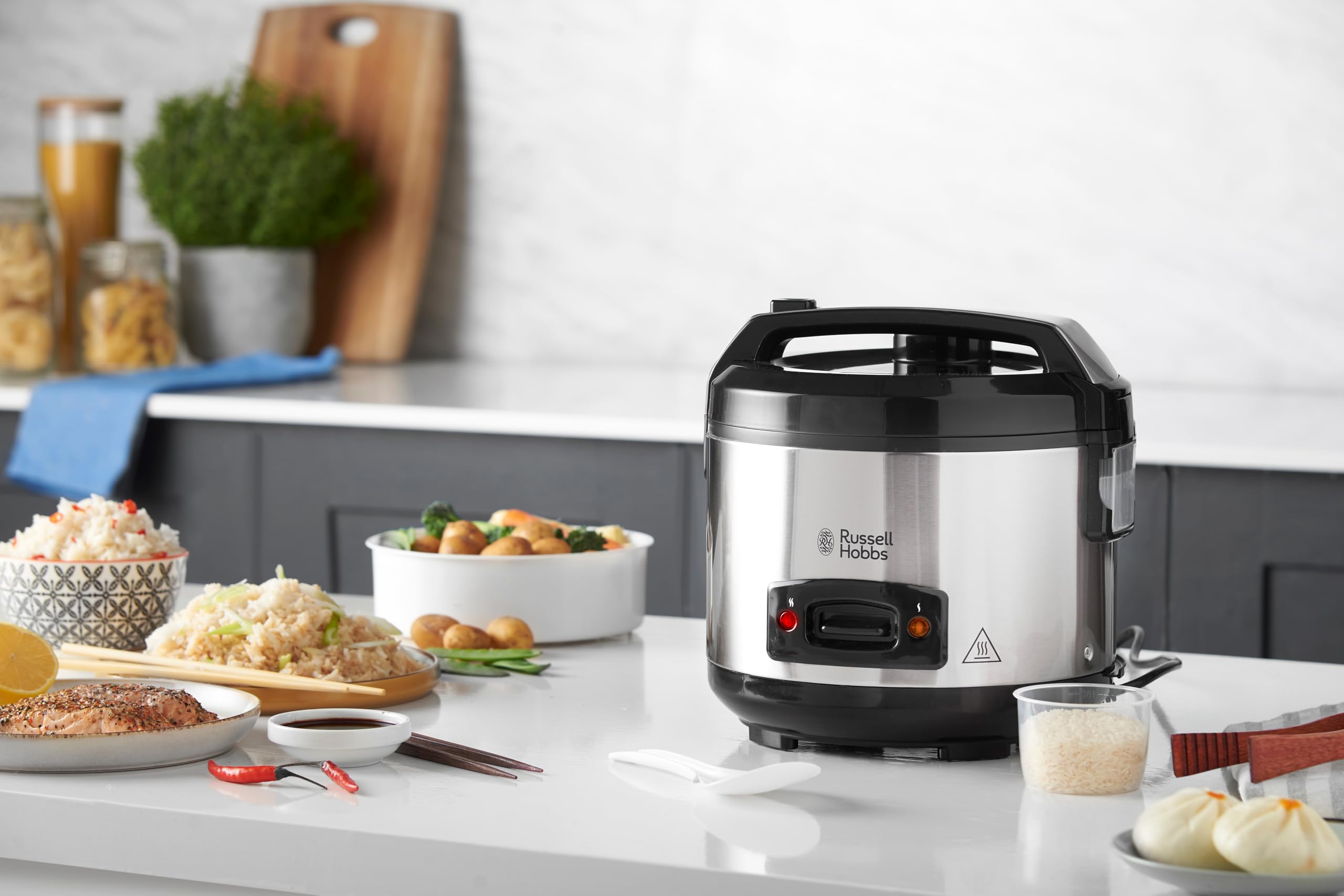 russell-hobbs-cook-home-27080-56-reiskocher-1-2l-mit-dampfgarer image 2
