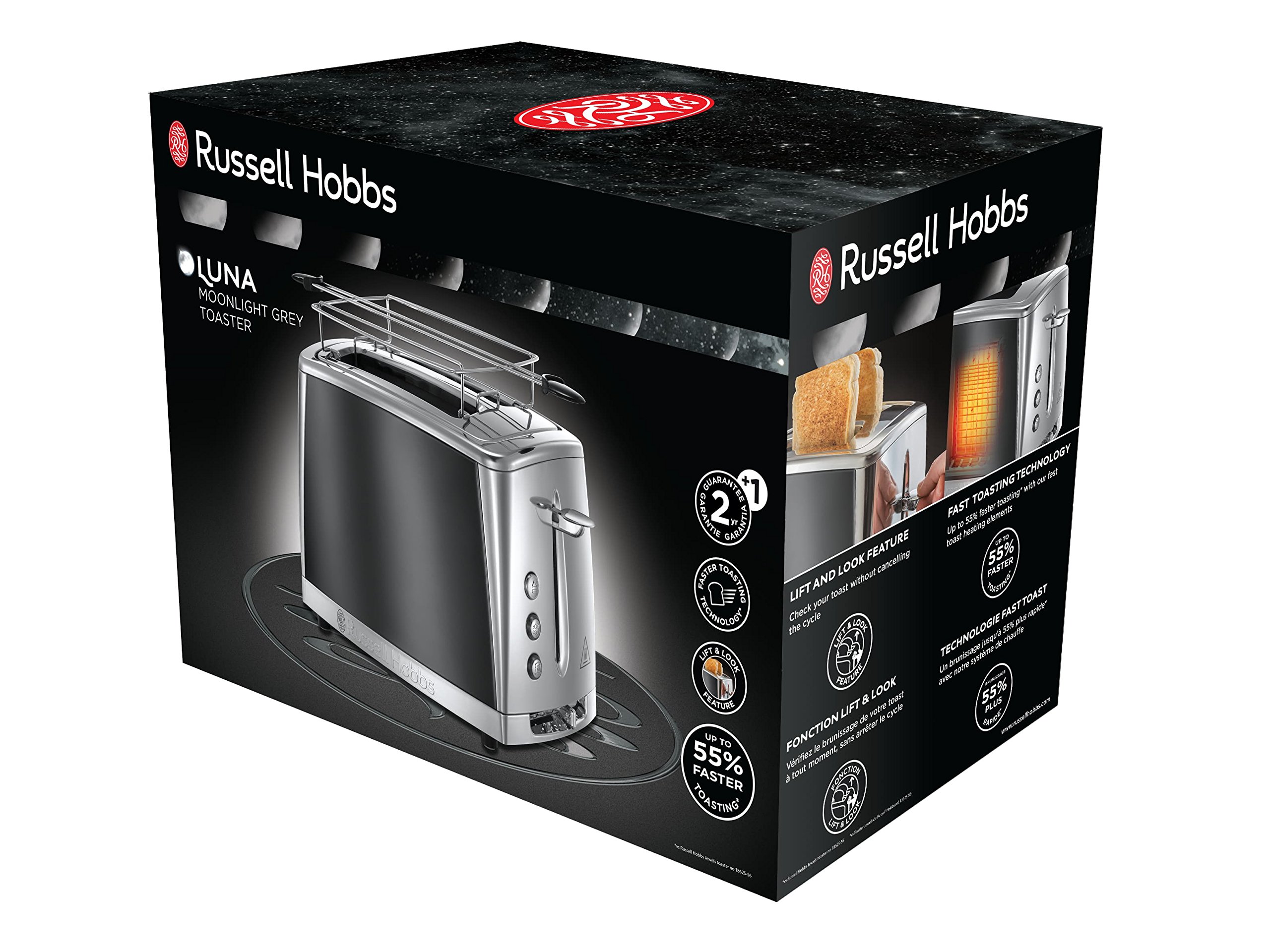 russell-hobbs-luna-toaster-2-scheiben-edelstahl-grau-1550-w image 2