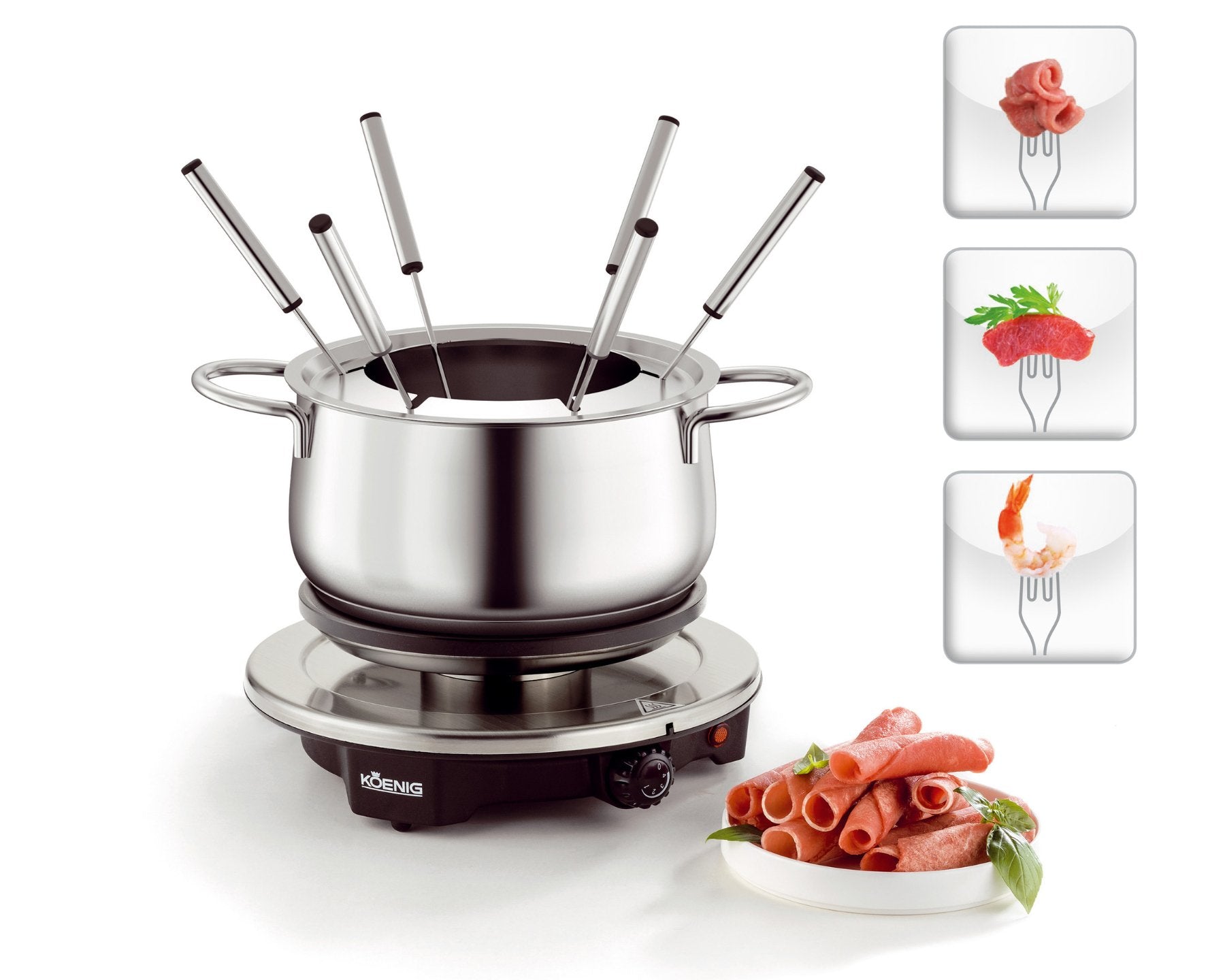 koenig-one-for-all-chinoise-fondue-set-2-liter-1200-watt image 1