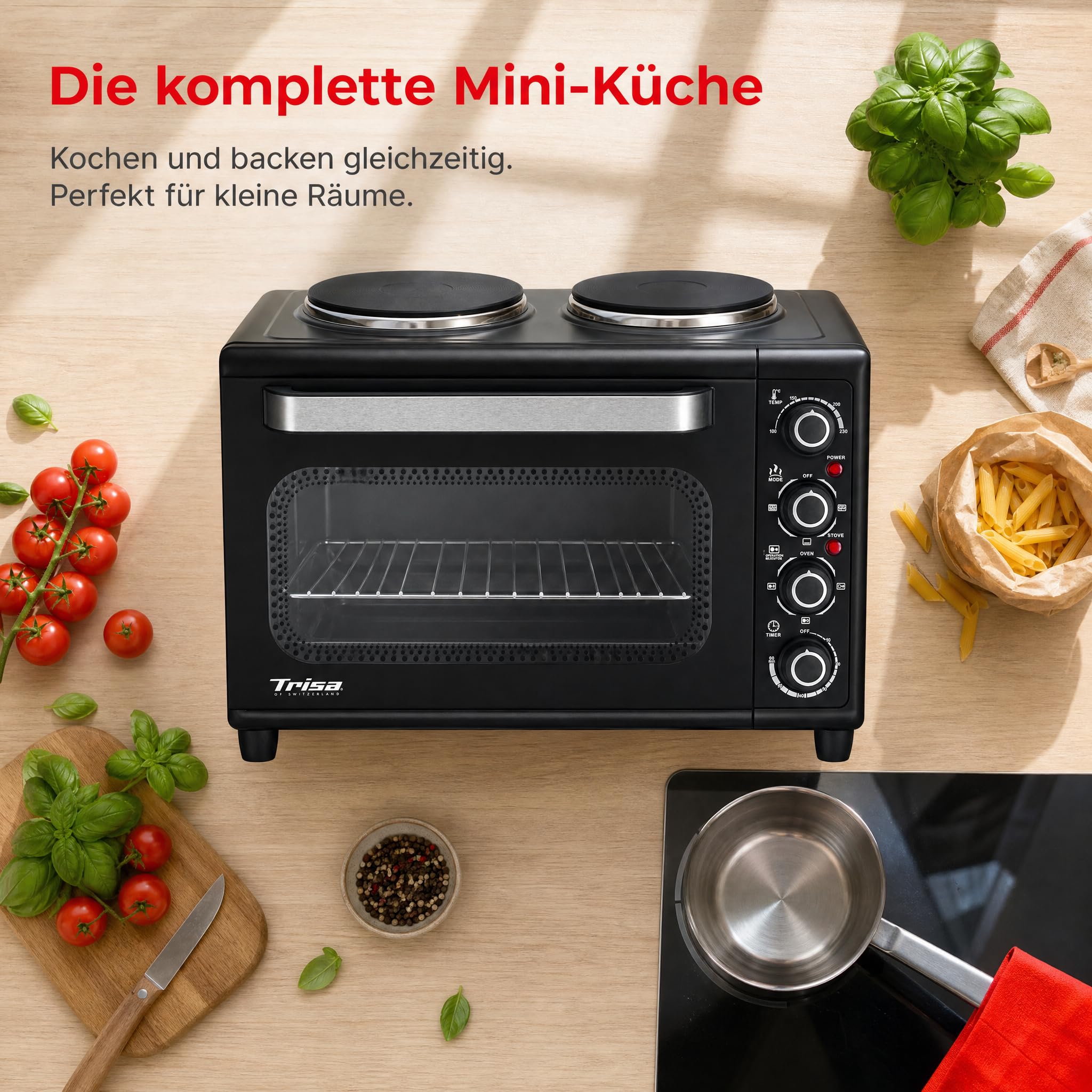 trisa-pizza-mio-minibackofen-30l-mit-kochplatten image 3