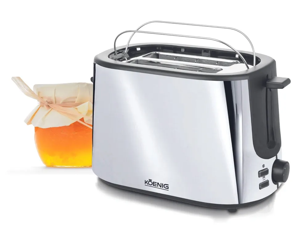 koenig-chrome-line-toaster-2-scheiben-1000-watt-edelstahl image 1