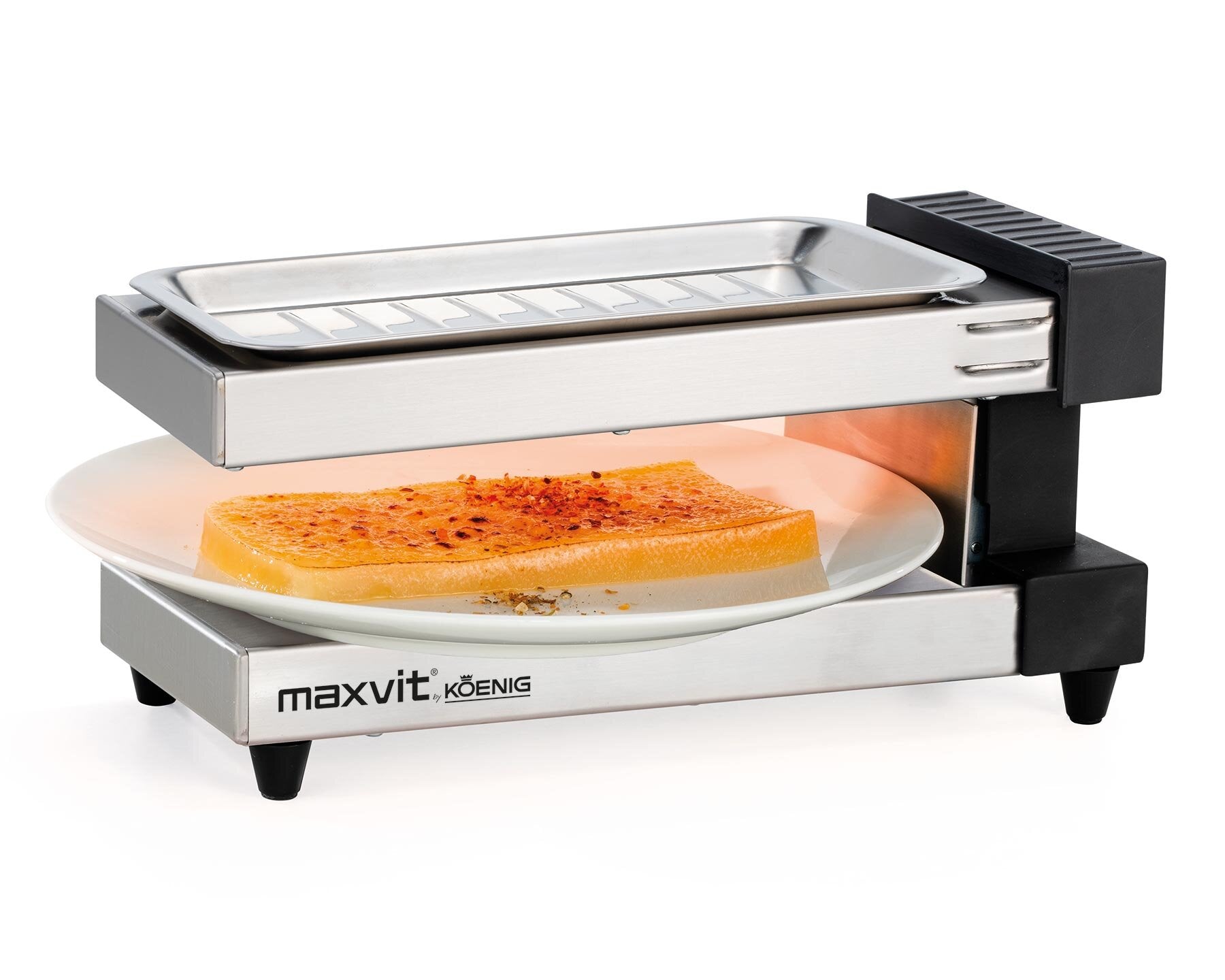 koenig-gourmet-maxvit-teller-raclette-edelstahl-350w image 3