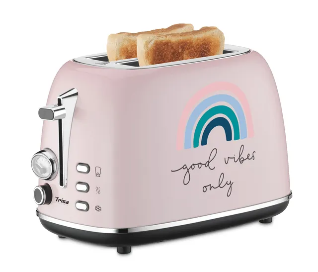 trisa-good-vibes-toaster-2-scheiben-rosa-800w-graffiti image 1