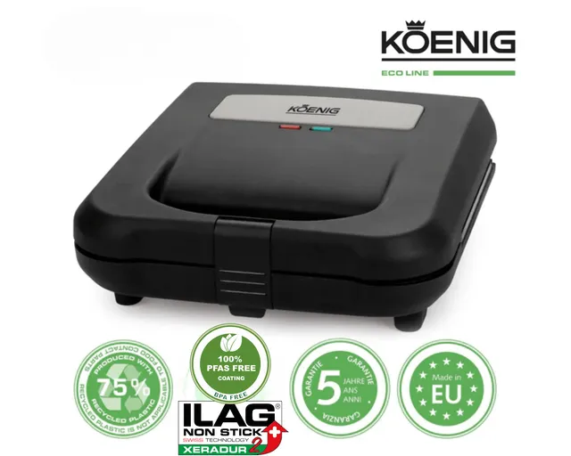 koenig-eco-line-sandwichtoaster-pfas-frei-aus-recyclingkunststoff image 1