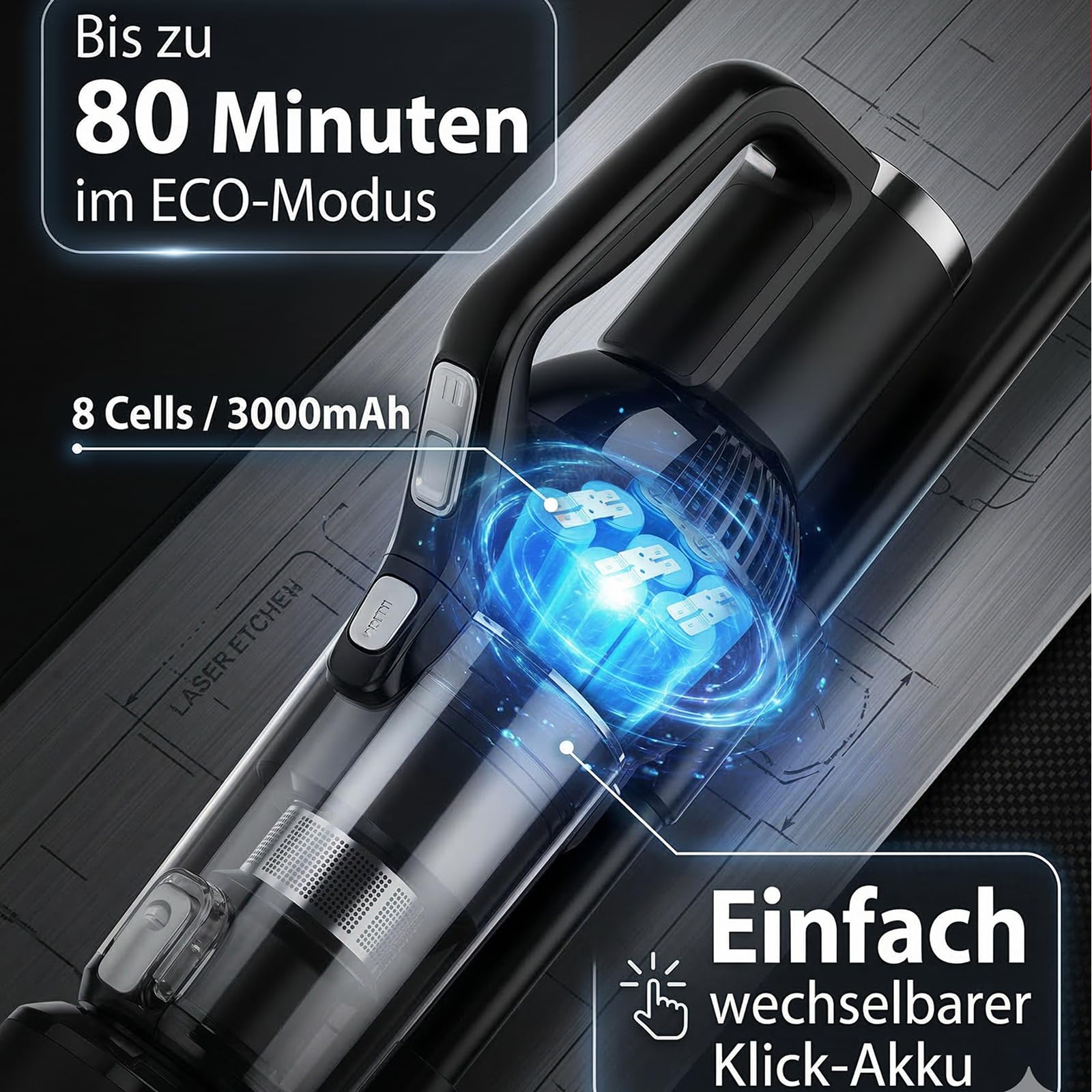 trisa-quick-clean-prof-t9670-akkustaubsauger-32v-80min image 4