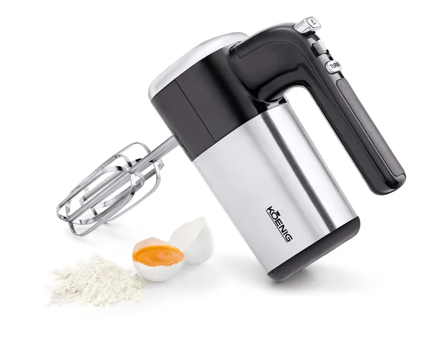 koenig-steel-line-handmixer-400-w-5-stufen-edelstahl image 1